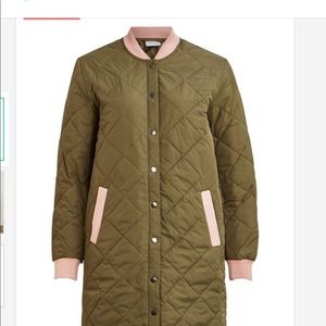 Villa/ASOS dark olive long coat. BRAND NEW